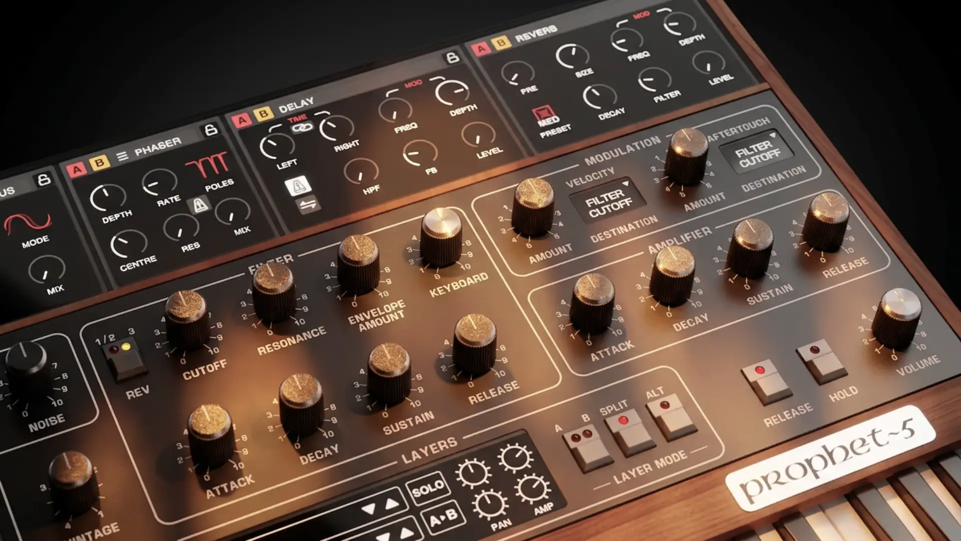 GForce Software Sequential Prophet-5 plugin interface
