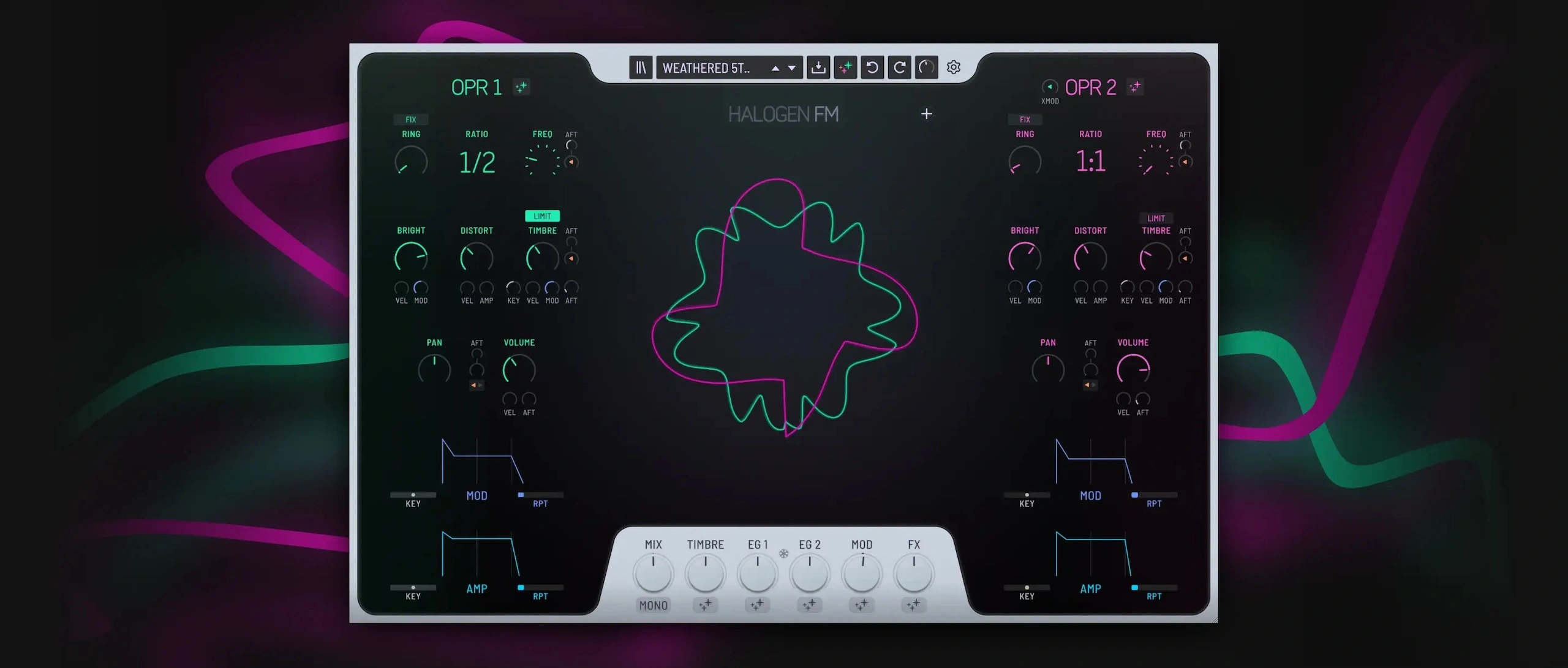 GForce Software Halogen FM plugin interface